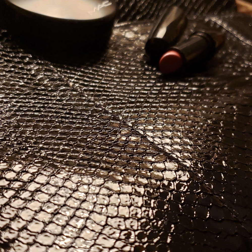Classic 70s Python Clutch or Tablet Case - Picture 14 of 15